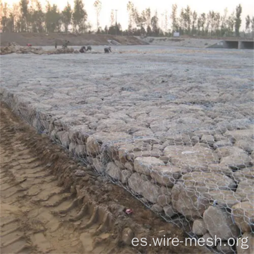 Fácil instalación Gabion de saco hexagonal doble giro